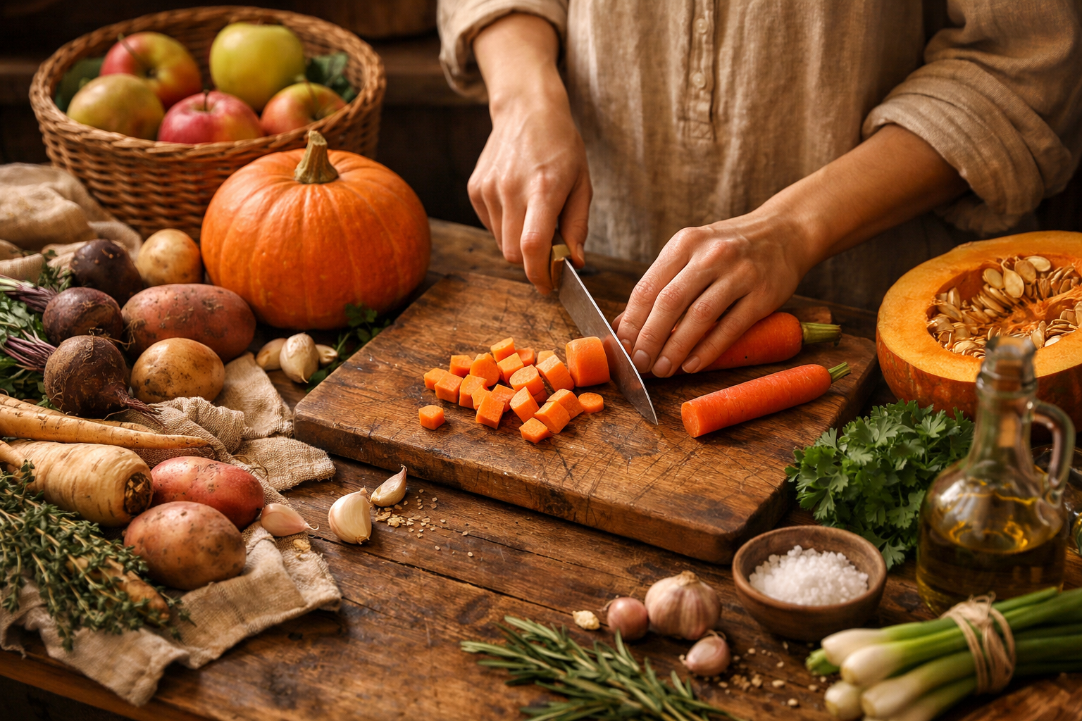 Saisonales Kochen mit frischen Zutaten